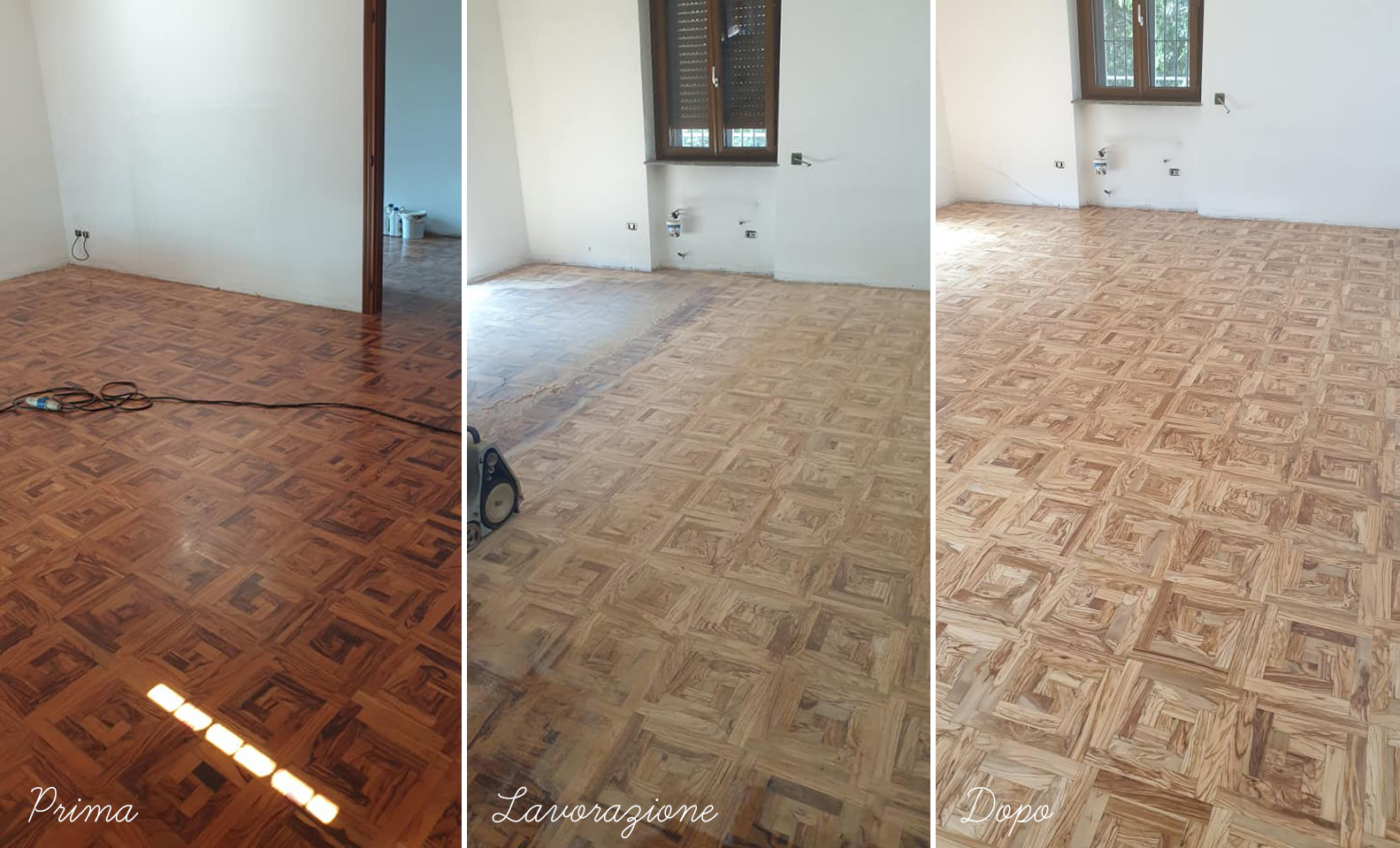 zanette gianantonio pavimenti in legno parquet restauro ripristino manutenzione levigatura quadrotta ulivo